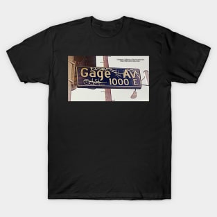 Gage Avenue, Los Angeles, California by Mistah Wilson T-Shirt